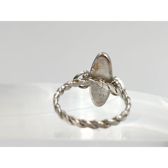 Natural Malachite Vintage Braided Shank Southwest Sterling Silver 925 Ring sz 8 - Picture 8 of 8